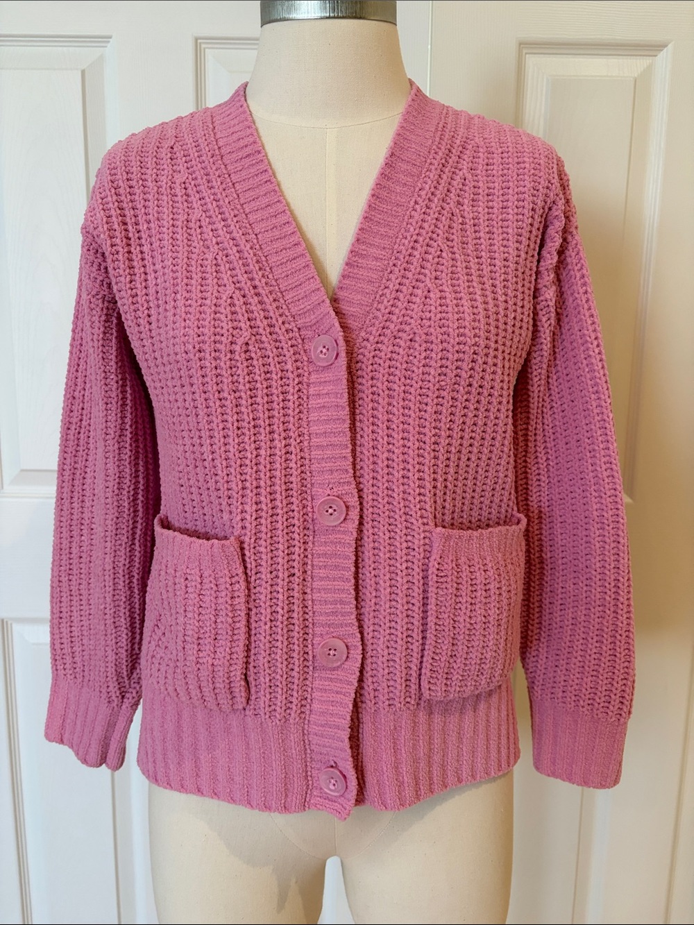 Abercrombie Kids Pink Chenille Cardigan